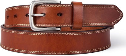 VATAN Men's Full Grain Leather Casual Every Day Jeans Belts, Handmade Men Leather Belt with Gift Box