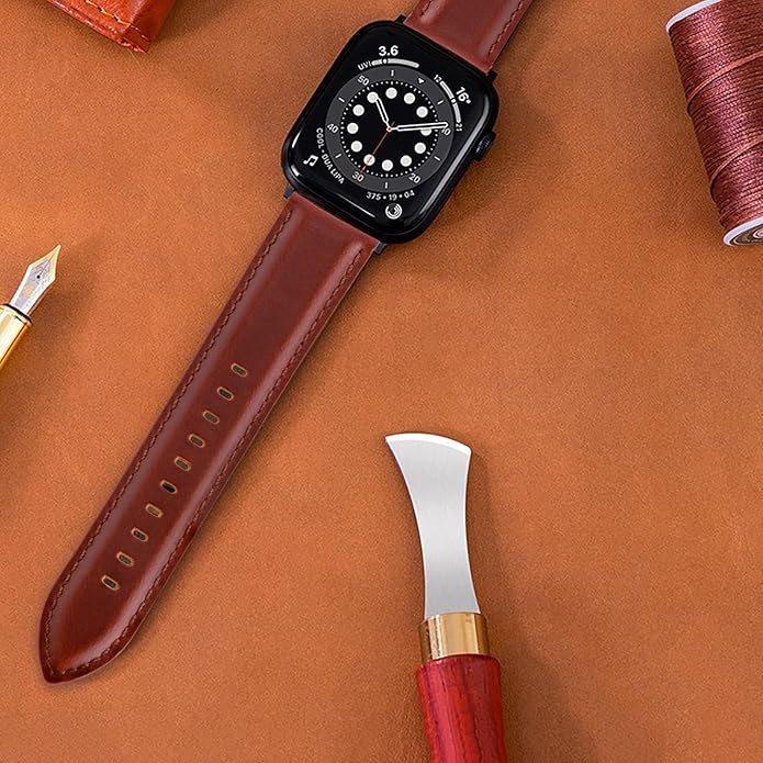 OTTOODY Leather Watch Bands Quick Release, Elegant Top Grain Leather Watch Straps for Men & Women, Choice of Color & Width - 18mm, 19mm, 20mm, 21mm or 22mm Wristbands Bracelet for Watch & Smartwatch