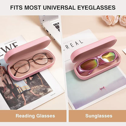 Marvolia Glasses Case Large Hard Shell Eyeglasses Case PU Leather Protective Case for Sunglasses Eyeglasses