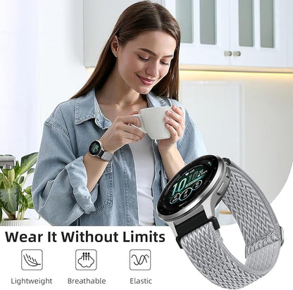 GEAK 18mm Watch Band Compatible with Garmin Venu 4 41mm Watch Band/Venu 2S 3S Watch Band, Quick Release Soft Nylon Breathable Sport Strap for Vivoactive 4S Watch Band/Forerunner 265s/255s Men Women