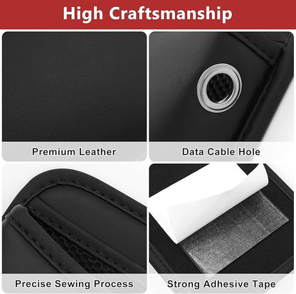 Car Seat Side Storage Pocket, Small Car Seat Organizers PU Leather Car Console Organizer Pocket Multifunctional Console Side Organizer Bag for Phone, Keys, Sunglass, Wallet, 1Pack