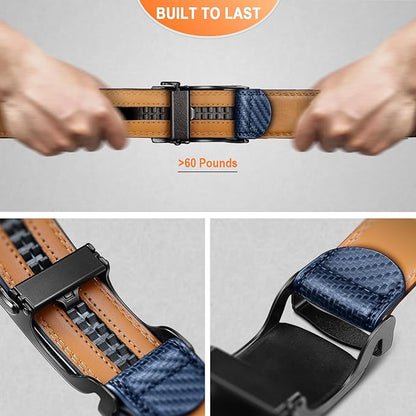 BULLIANT Men's Ratchet Belt Nontrimmable-Click Belt Adjustable for Men Gift Lightweight 1 3/8"