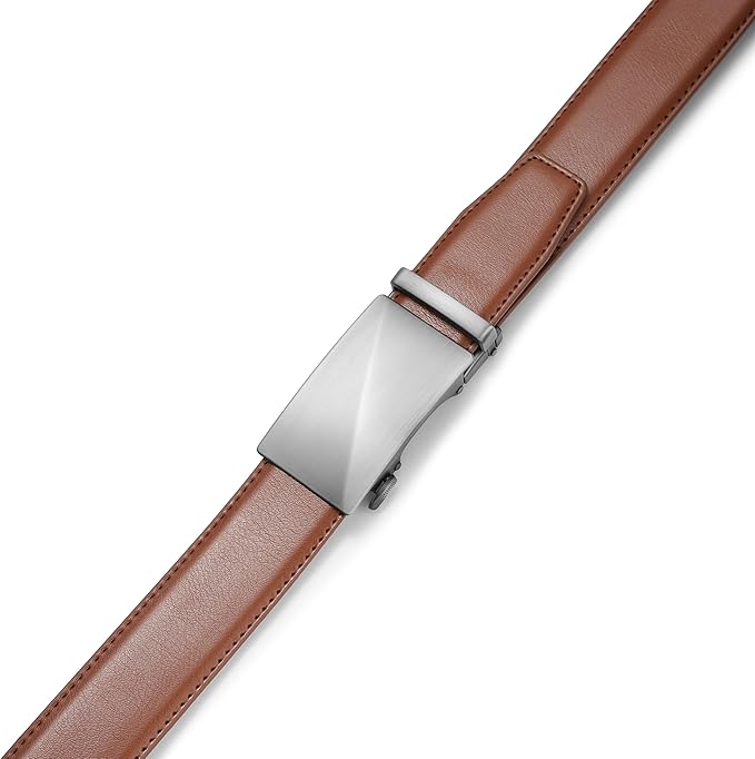 MILORDE Men's Leather Ratchet Belt - 35mm - Customizable Fit