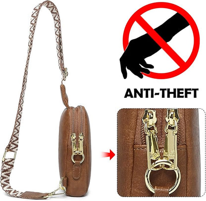 INICAT Small Sling Bag for Women Everyday & Travel Crossbody Bags Lightweight Cross Body Purses Vegan Leather