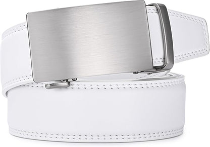 Lingli Men's Belt,Ratchet Dress Belt with Automatic Buckle Brown/Black-Trim to Fit-35mm wide