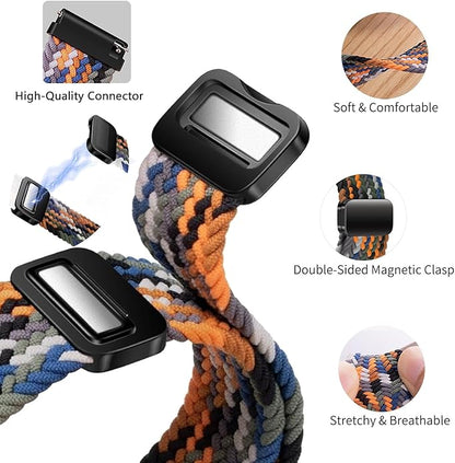 Mazoft Braided Sport Band Compatible with Samsung Galaxy Watch Band 7/FE/6/5/4/3 & Watch 5 Pro & 6/4 Classic &Gear S3/S2, 20mm & 22mm watch band for Samsung Watch 47mm 46mm 45mm 44mm 40mm 43/42/41mm