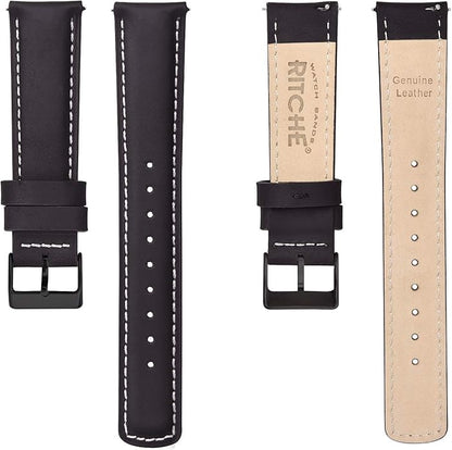 Ritche Christmas Gift Quick Release Leather Watch Bands Genuine Watch Straps for Men Women Top Grain Leather Watch Strap, White Elephant Gifts, Stocking Stuffers for Men, Father's Day gifts
