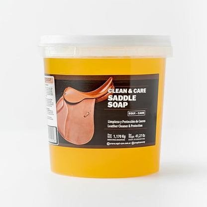 EQUI - CARE: Clean & Care Saddle Soap, Glycerin-Based soap with Added Moisturizers Designed to Clean and Condition Leather. Keep Your Leather tack and Equipment in top Condition.