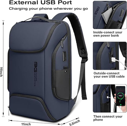 BANGE Business Laptop Smart backpack Can Hold 15.6 Inch Laptop Commute Backpack Carry on bag for men and women (Blue)