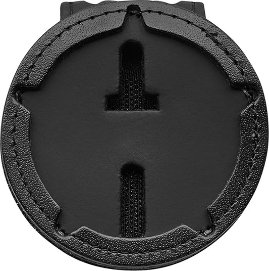 Perfect Fit Cook County Sheriff’s Office Police Badge Holder with Neck Chain and Belt Clip (Cutout PF-745) Black Leather