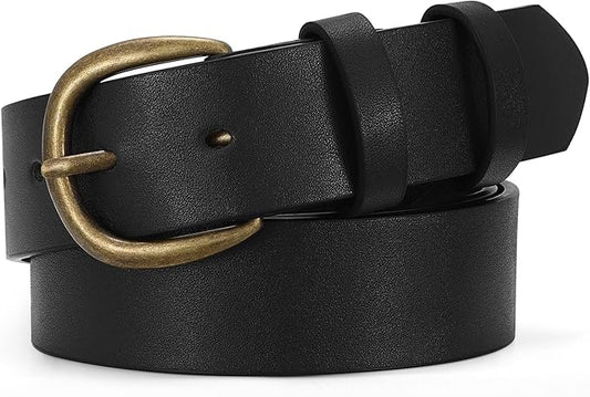 SUOSDEY Womens Casual Leather Belt for Jeans Dress Pants,Fashion Ladies Waist Belt
