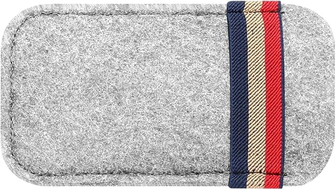 Car Visor Sunglasses Bag, Soft Felt Vehicle Sun Visor Storage Organizer for Card Pen Invoice, Scratch-Resistant Auto Interior Eyeglasses Holder Bag, Universal for Vehicles (Light Gray)
