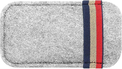 Car Visor Sunglasses Bag, Soft Felt Vehicle Sun Visor Storage Organizer for Card Pen Invoice, Scratch-Resistant Auto Interior Eyeglasses Holder Bag, Universal for Vehicles (Light Gray)