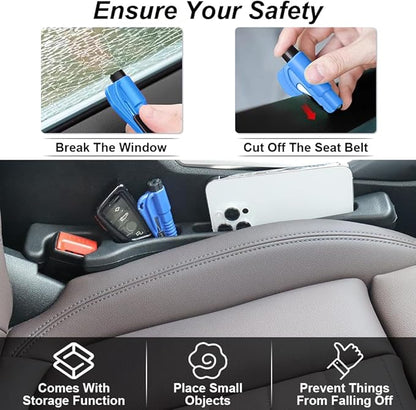 2PCS Car Seat Gap Filler,Anti-Drop Car Seat Crack Organizer,Prevent Items Falling Between Seats - Flexible & Durable for Universal Vehicles,Car Interior Accessories(Black)