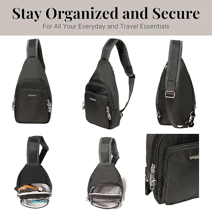 Baggallini womens Securtex Anti-theft Daytripper Sling