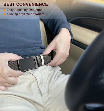 KEMISANT Belt Men, Sliding Ratchet Belt Genuine Leather For Gift Mens Dress Pants Oxfords,Size Adjustable