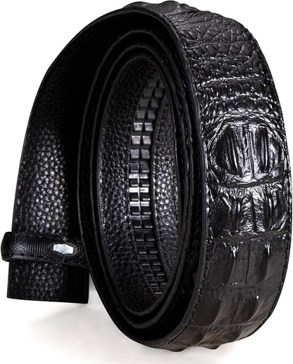 Barry.Wang Mens Belts Leather Ratchet Automatic Buckle Slide Click 1 3/8" Designer Dress Fashion Classic Casual Work Business