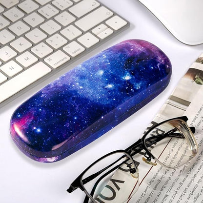 PERFECTSIGHT Hard Shell Eyeglasses Case, PU Leather Protective Glasses Case, Cute Eyeglass Case for Women Men Girls