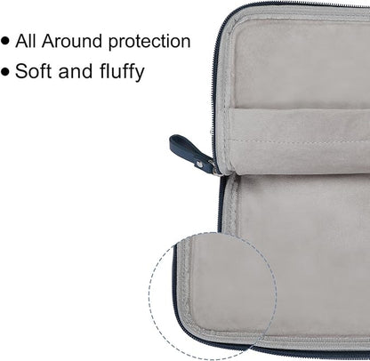 MOSISO Laptop Sleeve Bag 13 inch Compatible with MacBook Neo 13 A18/Air 13.6 inch 2026-2022 M4 M3 M2/Air 13 inch 2022-2018 M1/Pro 13 2026-2016 M2 M1, PU Leather Padded Bag Waterproof Case,Peacock Blue