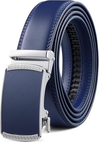 Founders & C Ratchet Belts for Men-Black/Brown Belt Leather 1 3/8" for Casual Dress-Micro Adjustable Belt