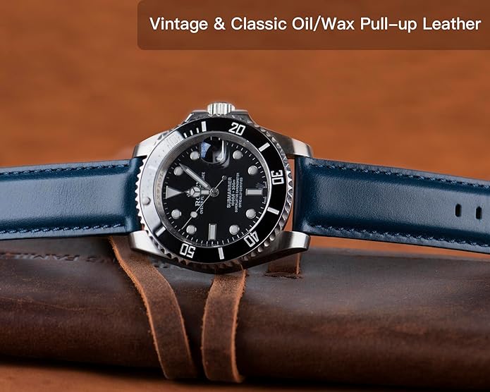 OTTOODY Leather Watch Bands Quick Release, Elegant Top Grain Leather Watch Straps for Men & Women, Choice of Color & Width - 18mm, 19mm, 20mm, 21mm or 22mm Wristbands Bracelet for Watch & Smartwatch