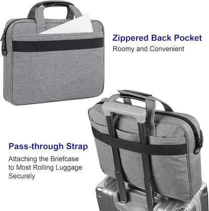 Taygeer Laptop Bag for Men, Water Resistant Crossbody Messenger Shoulder Bag for Business, Professional Premium Office Briefcase, Portable 15.6 Inch Carry On Laptop Case for Notebook/Computer, Grey
