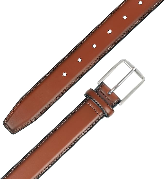 KM Legend Mens Leather Dress Belt for Work Business and Casual