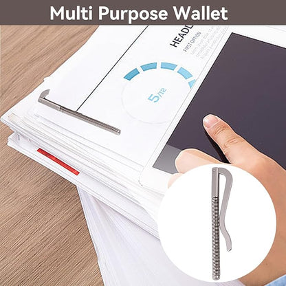 10Pcs Spring Metal Money Clip Insert Bar Replacement Money Clip Card Holder Spring Clip Durable DIY Tool for Bifold Leather Wallet Purse Metal Wallets