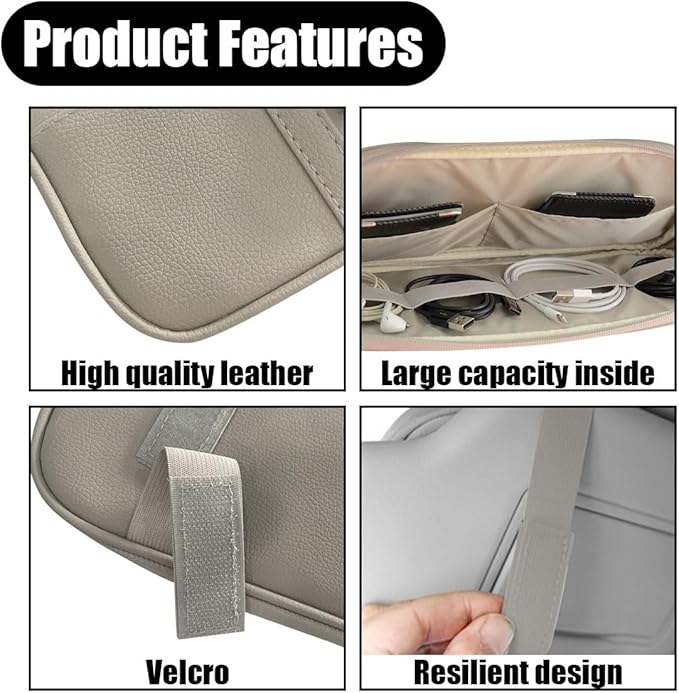 Car Sun Visor Organizer - Sunglasses Holders with Multi-Pocket Net Zippers, SUV Storage Pouch Holder