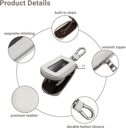 Yuoyar Premium Leather Key Fob Case - Universal Car Key Holder