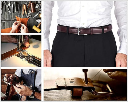 KM Legend Mens Genuine Leather Dress - Classic & Fashion For Work Business And Casual Belt