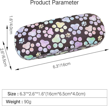 PERFECTSIGHT Hard Shell Eyeglasses Case, PU Leather Protective Glasses Case, Cute Eyeglass Case for Women Men Girls