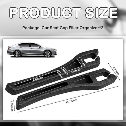 2PCS Upgraded Car Seat Gap Filler Organizer with Phone Holder,2 in 1 Car in Between Cars Seat Catcher for Filling Gaps,Versatile Cars Gap Seats Filler as Under Seats Storage