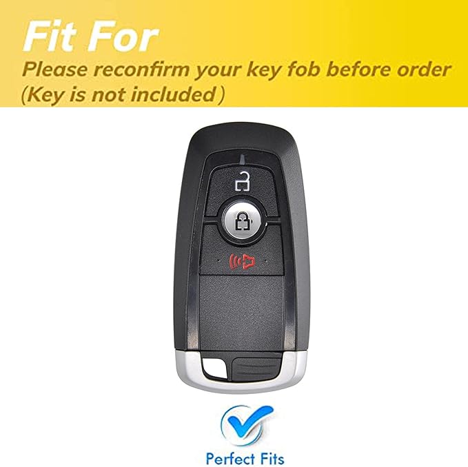 Keyless Entry Remote for Ford Key Fob Cover Protective Shell Fits for Ford Edge Escape Expedition Explorer Fusion Mustang Ranger F-150 F-250 (3-Button-Pink)