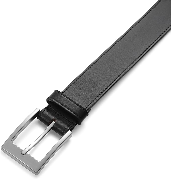 MILORDE Men's Genuine Leather Dress Belt, Handmade, 100% Cow Leather, Fashion & Classic Designs for Work Business and Casual