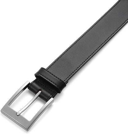 MILORDE Men's Genuine Leather Dress Belt, Handmade, 100% Cow Leather, Fashion & Classic Designs for Work Business and Casual