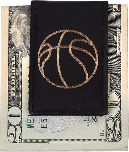LB LEATHERBOSS Men's New Leather Strong Magnetic Money Clip