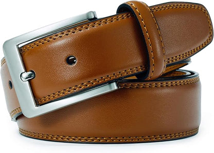 XOUXOU Men's Casual Leather Jeans Belts Classic Work Business Dress Belt with Prong Buckle for Men