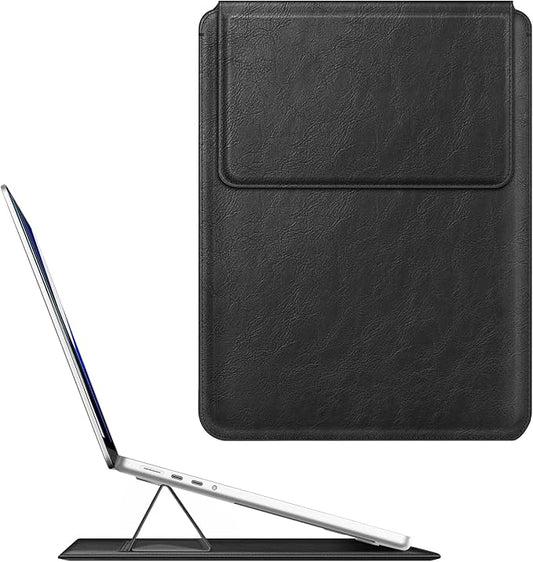 Fintie Sleeve Case for MacBook Air 13.6 A3449 A3240 A3113 A2681, Pro 14 A3427 A3426 A3434 A3401 A3185 A3112 A2992 A2918 A2779 A2442, MacBook Pro/Air/Neo 13 - Slim Bag Cover with Stand, Black