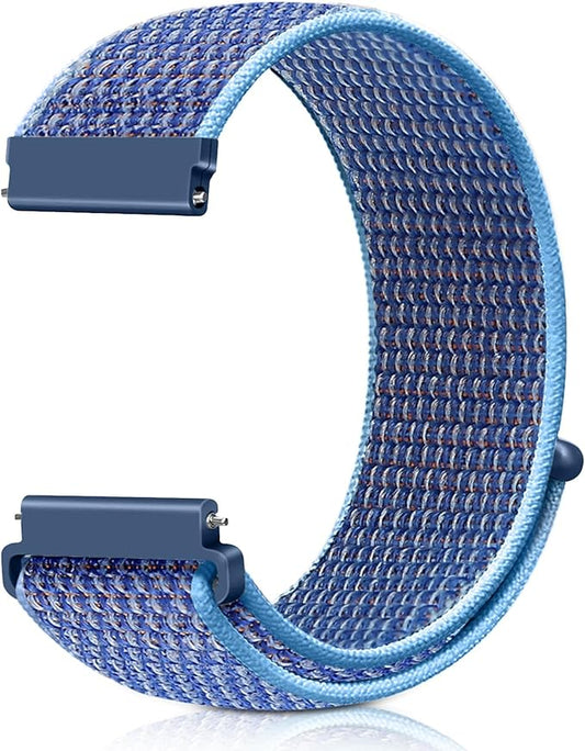 22mm Nylon Quick Release Watch Band Compatible with Samsung Galaxy Watch 3 45mm/Gear S3 Frontier/Garmin Venu 4 45mm/3 45mm/2/Vivoactive 4/Forerunner 570(47mm)/255/265/Amazfit Helio/Bip 6/5/Balance 2