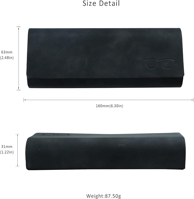 LifeArt Eyeglass Case Hard Shell, Portable Sunglass Case for Women and Men, fashionable PU Leather Eyeglass Case, Lightweight