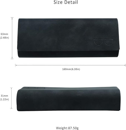 LifeArt Eyeglass Case Hard Shell, Portable Sunglass Case for Women and Men, fashionable PU Leather Eyeglass Case, Lightweight