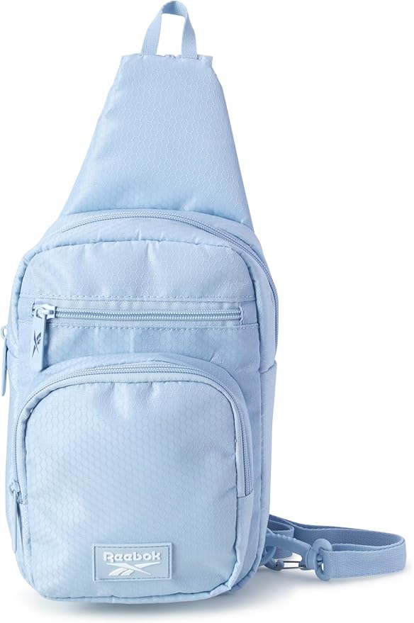 Reebok Unisex Crossbody Sling Bags – Compact Convertible Strap Cross Body Bag Travel Sling Bag - Gym & Travel Essential, Cosmos Blue