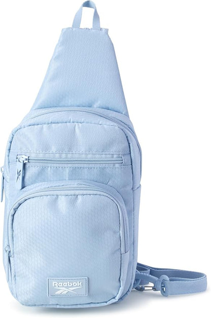 Reebok Unisex Crossbody Sling Bags – Compact Convertible Strap Cross Body Bag Travel Sling Bag - Gym & Travel Essential, Cosmos Blue