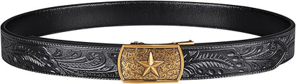 Dubulle Men's Ratchet Belt Gold/Black/Red/Green/Blue/White Automatic Buckle Business Casual Belt Gift - Adjustable Fit