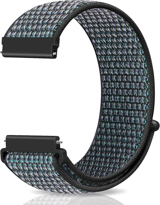 19mm Nylon Sport Quick Release Watch Bands Compatible with GRV FC1/FC5/Willful/YAMAY/Letsfit/LETSCOM/TEMINICE/LIFEBEE/Lintelek ID205 ID205L ID205G ID205S ID205U/Blackview Band for Women Men