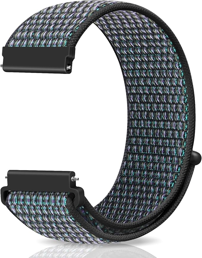 24mm Nylon Sport Quick Release Watch Band Compatible with Garmin Venu X1/TicWatch Altas/TicWatch Pro 5/Pro 5 Enduro/COROS Nomad/iTouch AIR 4 41mm 46mm/AIR 3 44mm/Suunto 9/9 Baro/9 Titanium