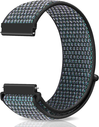 24mm Nylon Sport Quick Release Watch Band Compatible with Garmin Venu X1/TicWatch Altas/TicWatch Pro 5/Pro 5 Enduro/COROS Nomad/iTouch AIR 4 41mm 46mm/AIR 3 44mm/Suunto 9/9 Baro/9 Titanium