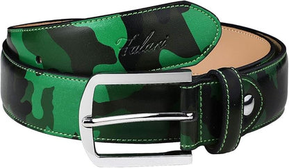 Falari Men Genuine Leather Casual Dress Belt With Single Prong Buckle, Classic Style Belt