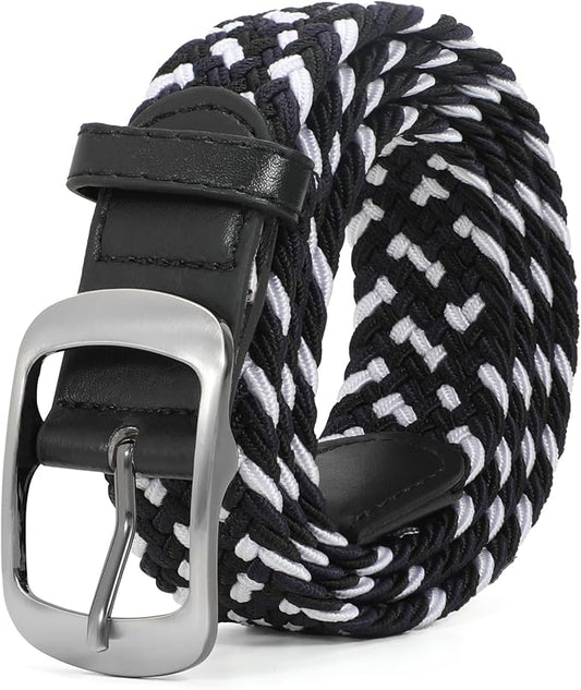 XZQTIVE Braided Belt Stretch Belt for Men and Women Multicolored Woven Golf Belt Elastic Jean Belts
